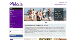 Desktop Screenshot of abbottswills.co.uk