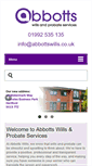 Mobile Screenshot of abbottswills.co.uk